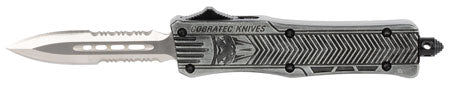 CobraTec Knife Small CTK-1 - Stonewashed - Dagger 2 side serrated