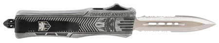 CobraTec Knife Small CTK-1 - Stonewashed - Dagger 2 side serrated