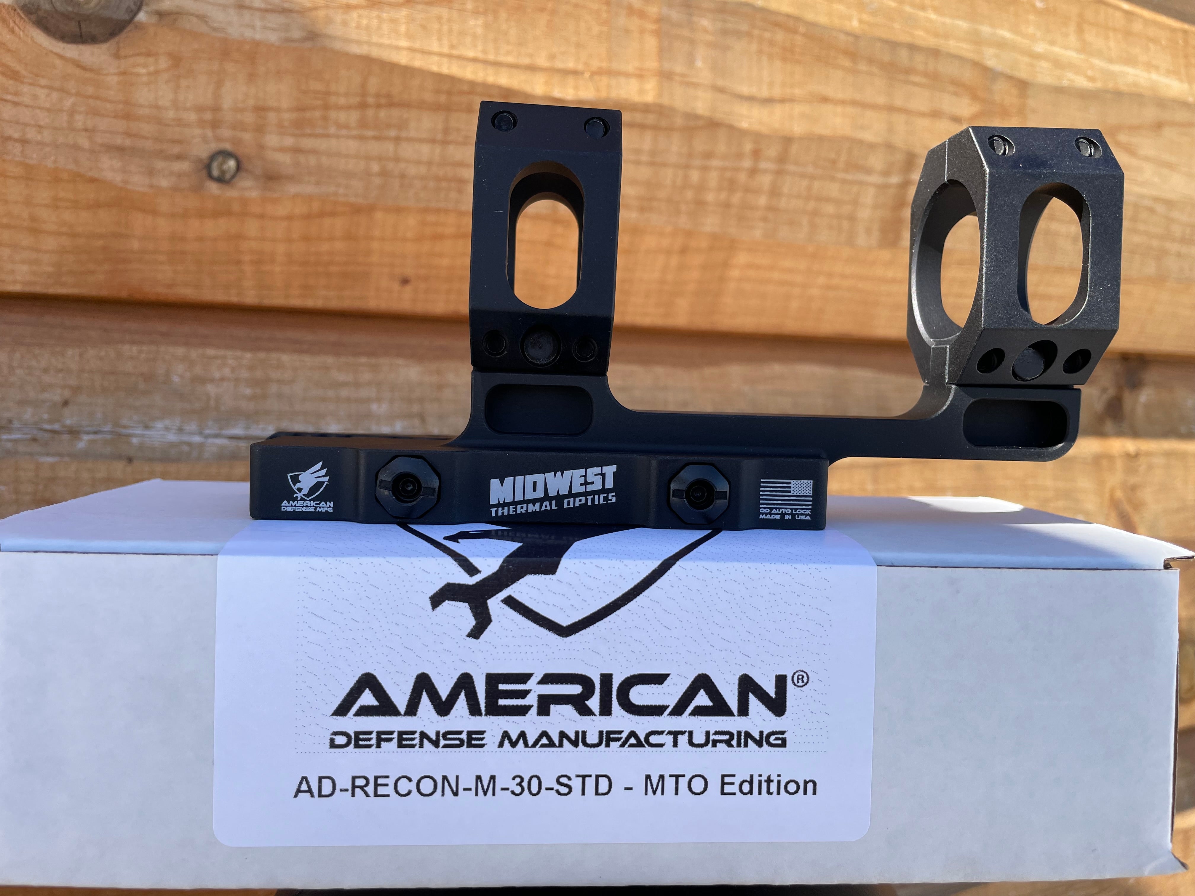 ADM American Defense 🔥MTO Edition 🔥 American Defense AD-RECON 30 STD Optic Mount, Black 30mm