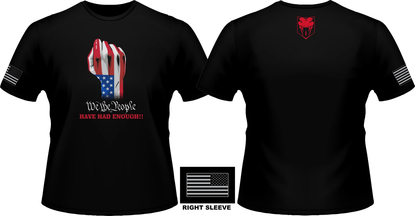Sale Black Rain We the People T-shirt