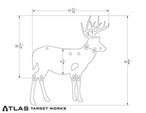 Midwest Thermal Optics Whitetail Deer Steel Target - 50% Scale