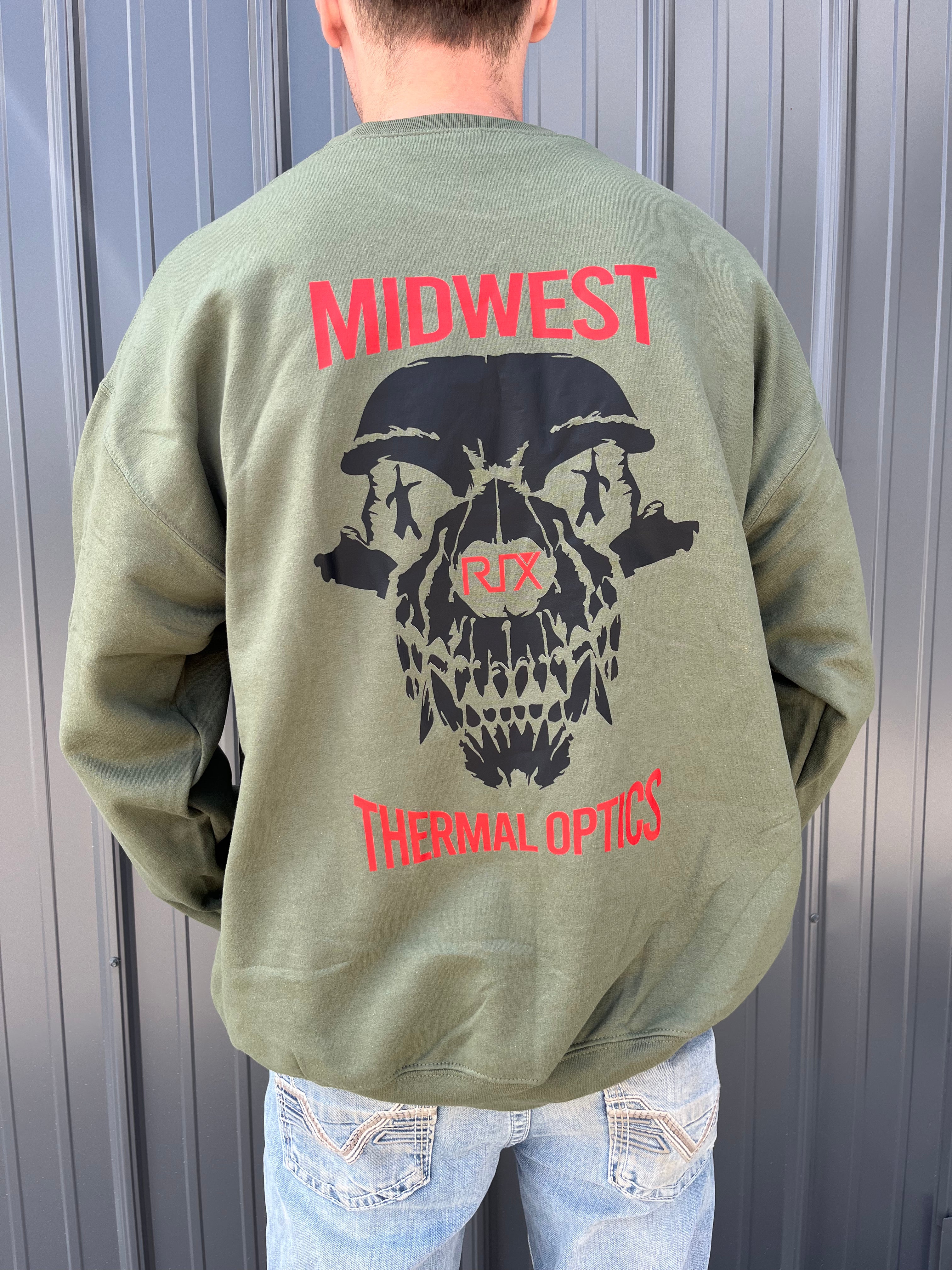 Midwest Thermal Optics MTO RIX Optics Skull Crewneck