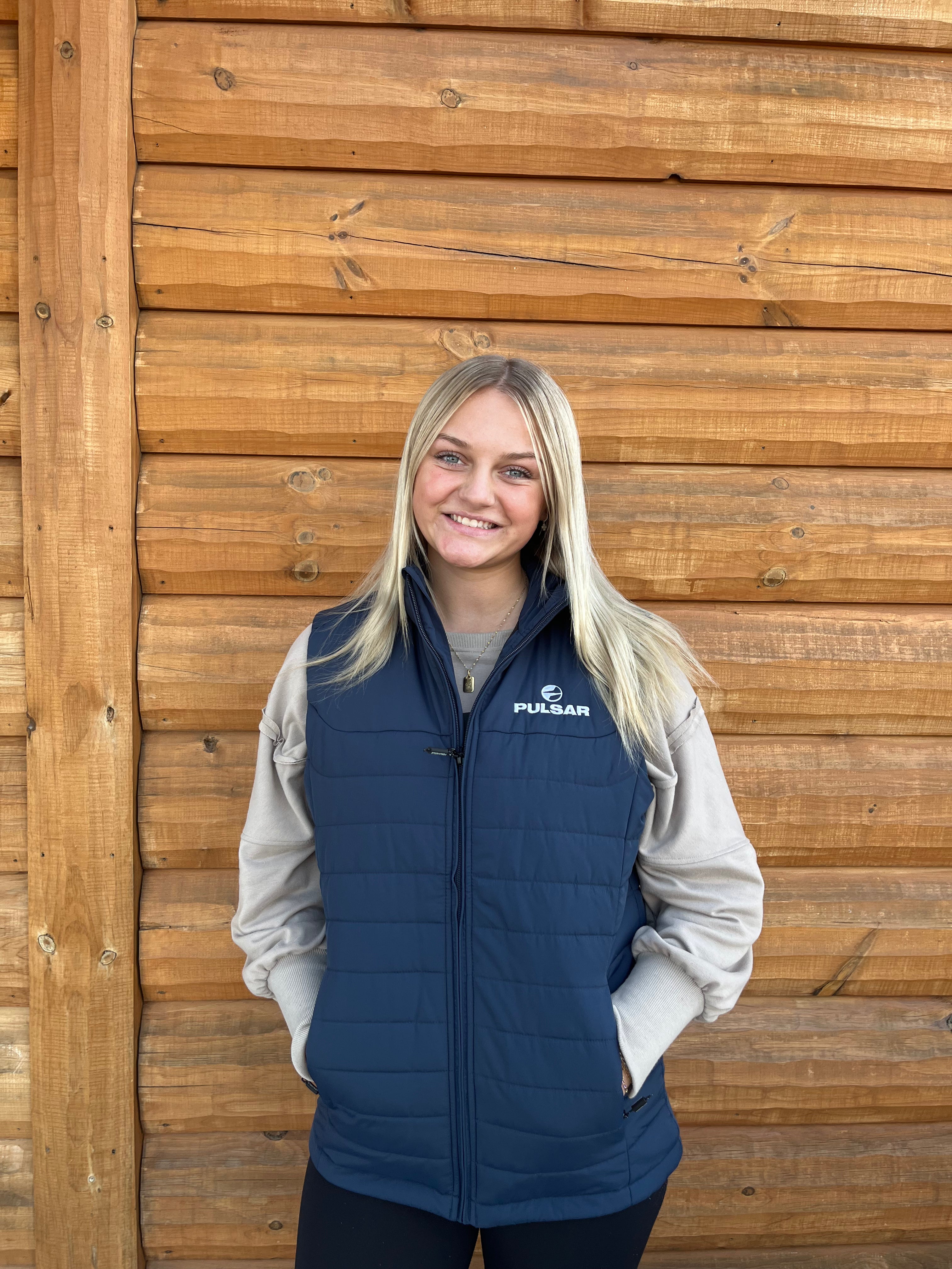 Pulsar Pulsar Navy Quilted Blue Vest