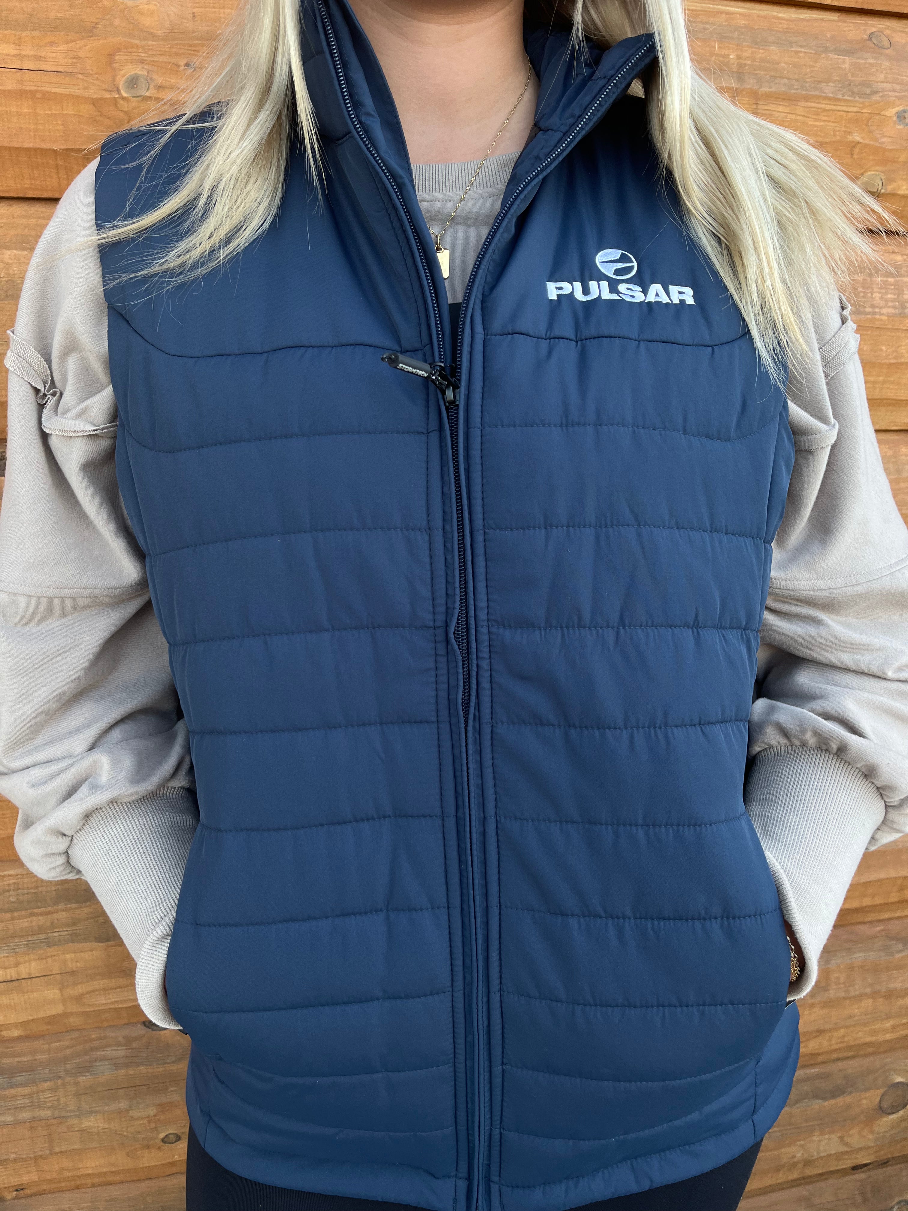 Pulsar Pulsar Navy Quilted Blue Vest