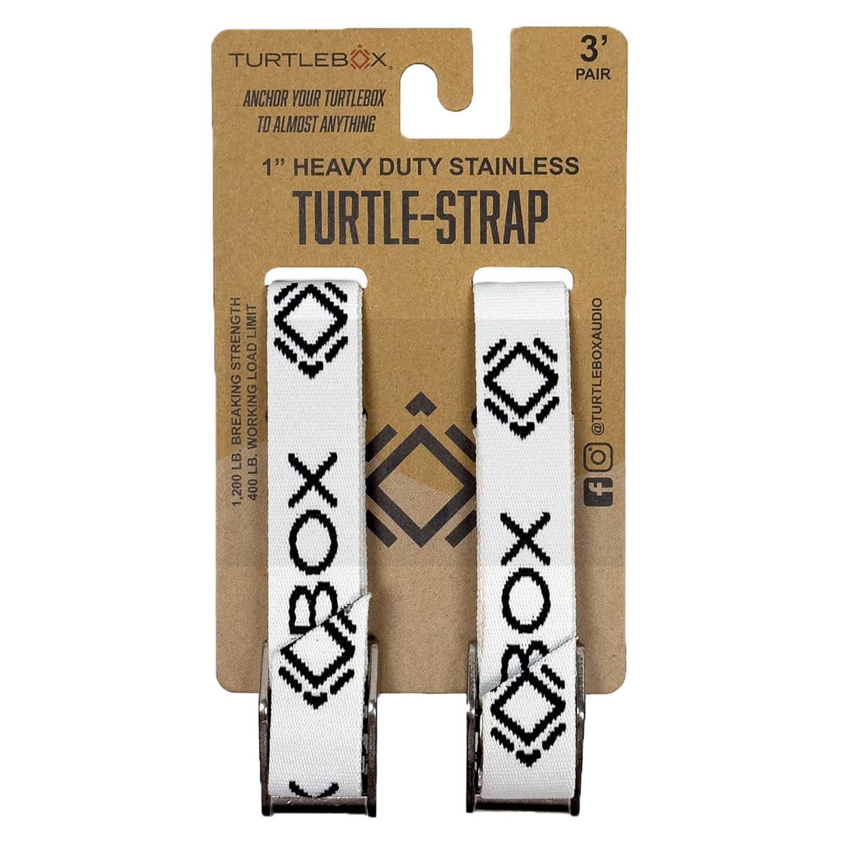 Turtlebox Tie Down Straps TurtleBox Audio Ivory