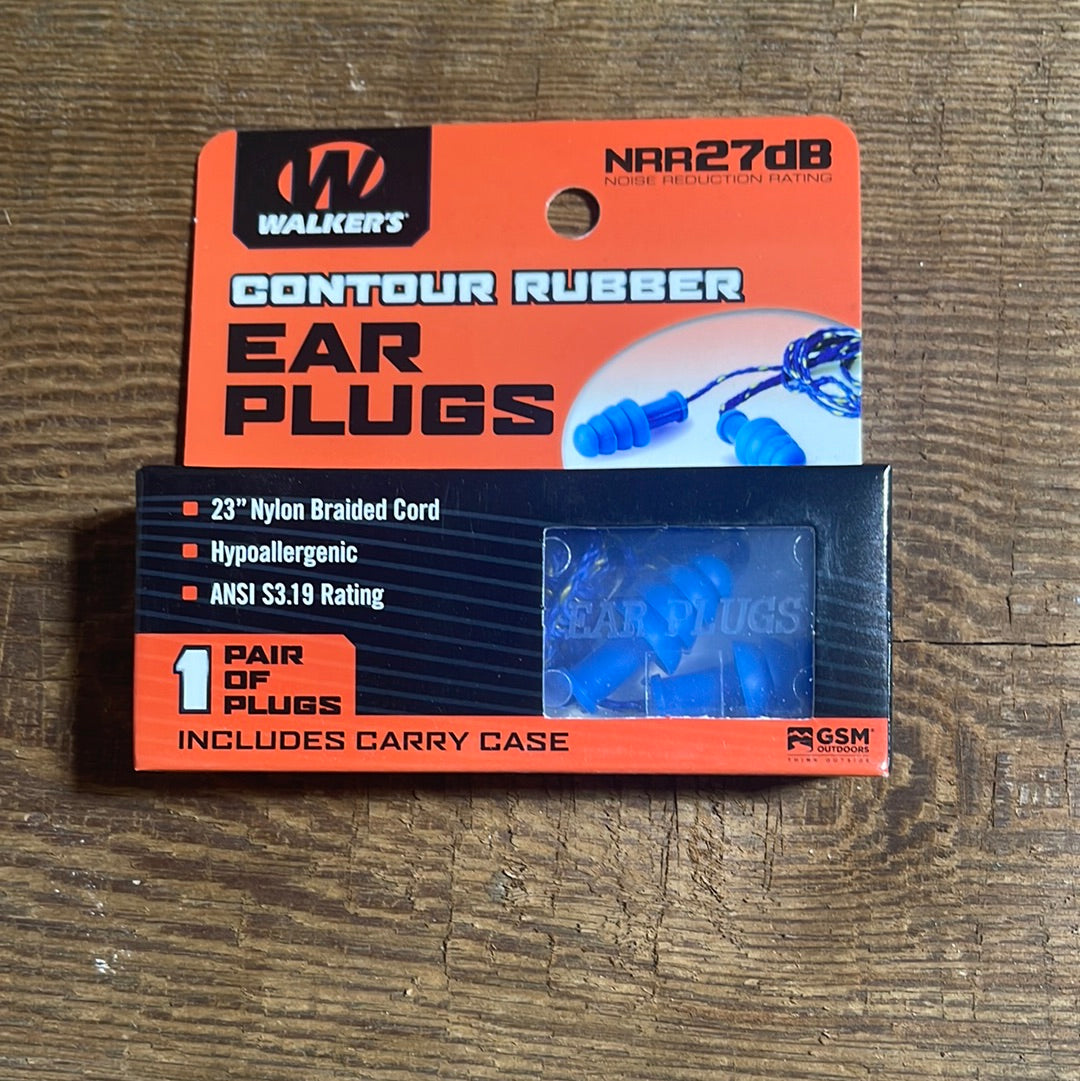 Walkers Walkers Contour Rubber Ear Plugs-1 Pair