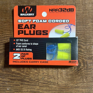 Walkers Walkers Soft Foam Corded Ear Plugs