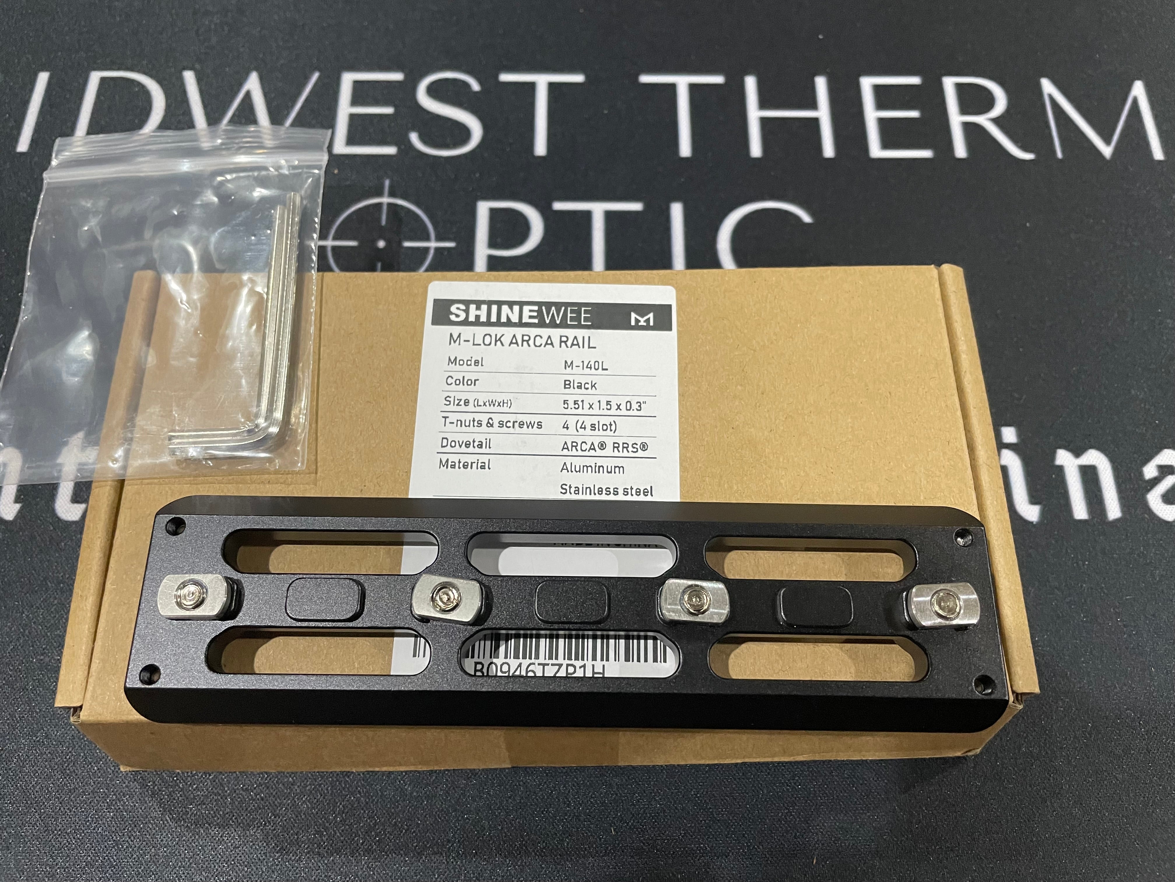 SHINEWEE Arca Rail 5.51” MLOK Tripod Mount Adapter Rifle Tripod Ballhead Quick Release Plate