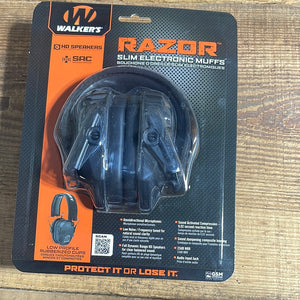 Walkers Walkers Razor Slim Electronic Muffs - Black