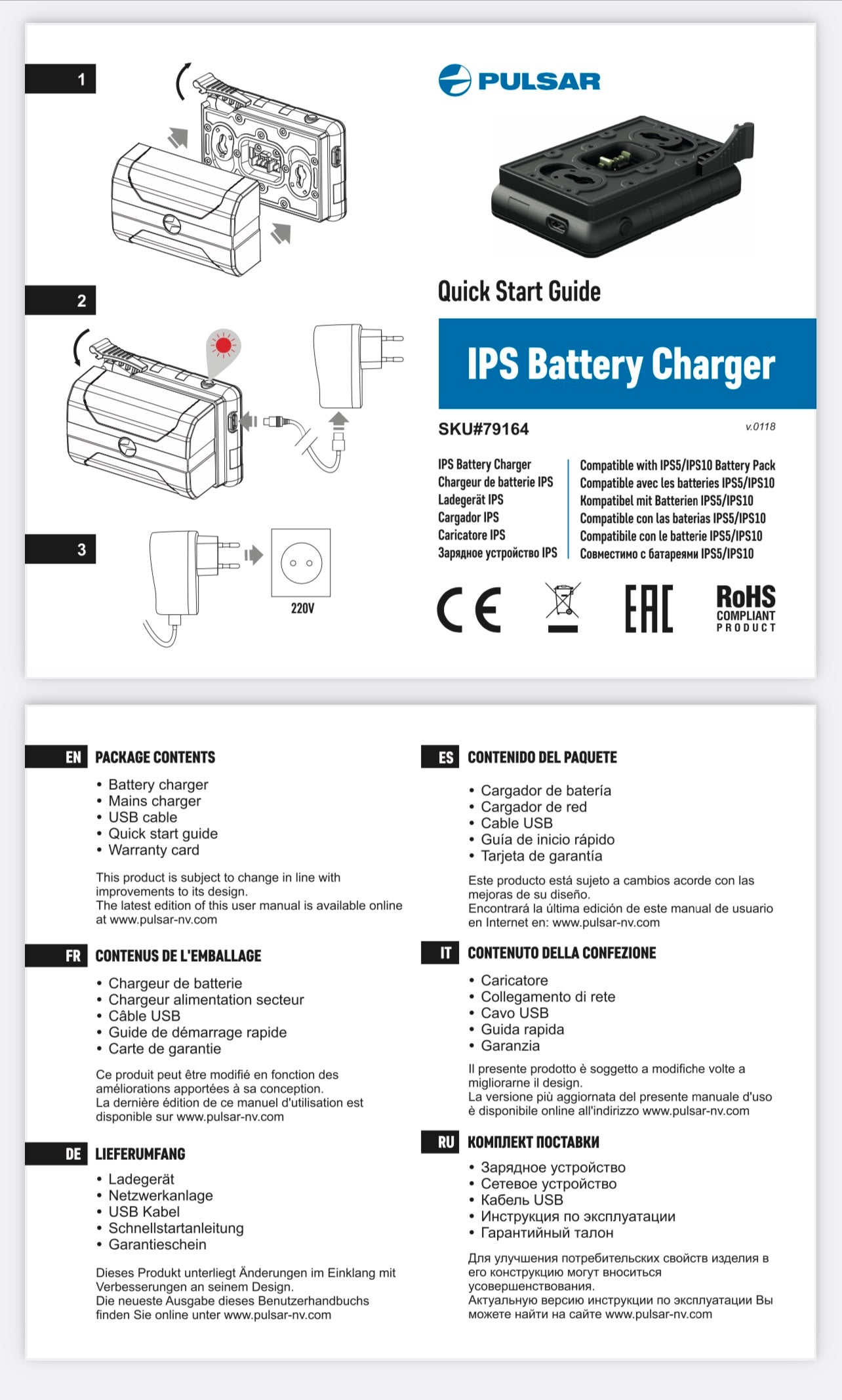 Pulsar Battery Charger IPS #PL79164 Pulsar
