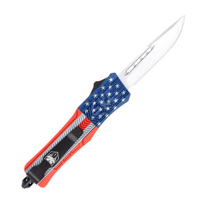 CobraTec CobraTec Knife - SMALL CTK-1 CERAKOTE - AMERICAN FLAG - Drop not serrated