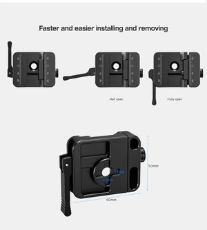 Leofoto Leofoto MA-40 40mm Lever-Control Rapid Lock Ball Head With Dual Arca / Picatinny Clamp