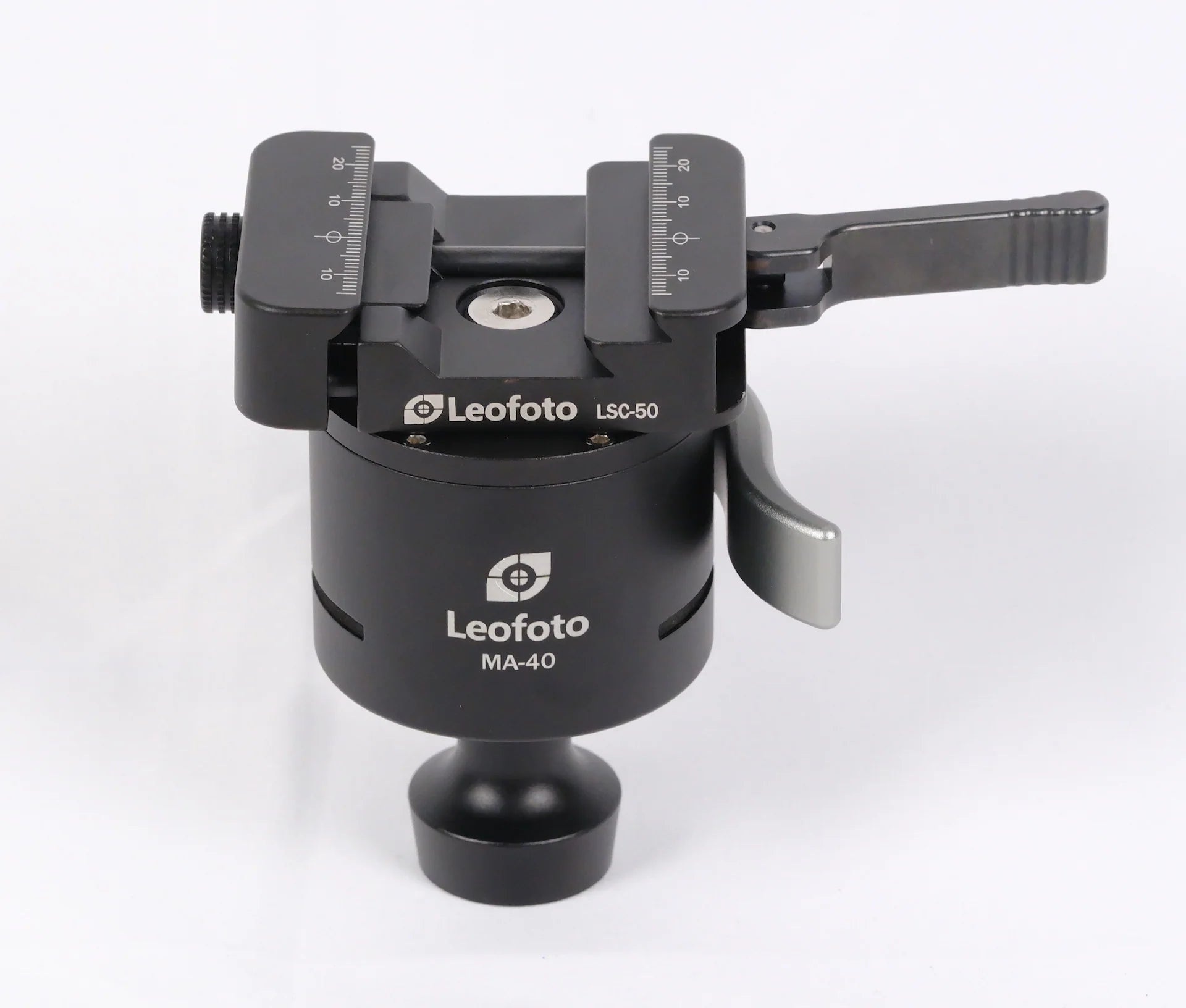 Leofoto Leofoto MA-40 40mm Lever-Control Rapid Lock Ball Head With Dual Arca / Picatinny Clamp