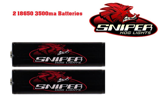 Sniper Hog Lights 18650 3500mA Battery Set (2)