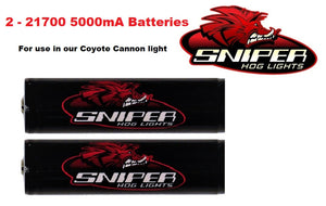 Sniper Hog Lights Battery Sniper Hog Lights 21700 5000mA Battery Set (2)
