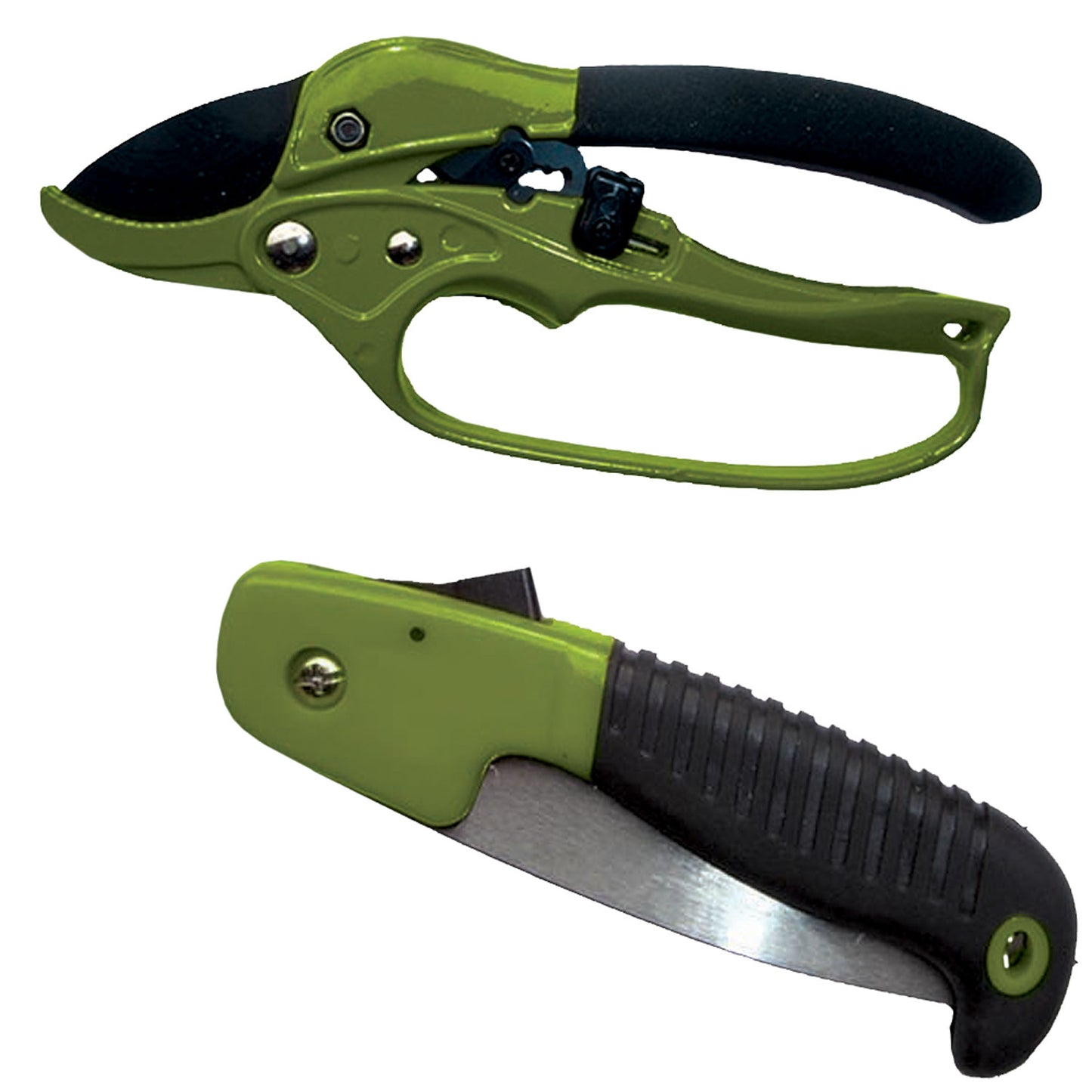 HME Hunter's Combo Pack 7" Folding Saw Polymer Black with Shears