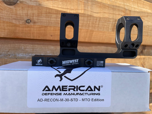 🔥MTO Edition 🔥 American Defense AD-RECON 30 STD Optic Mount, Black 30mm