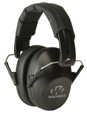 Walkers Walker's Pro Low Profile Passive Folding Muff Over the Head Black Polymer