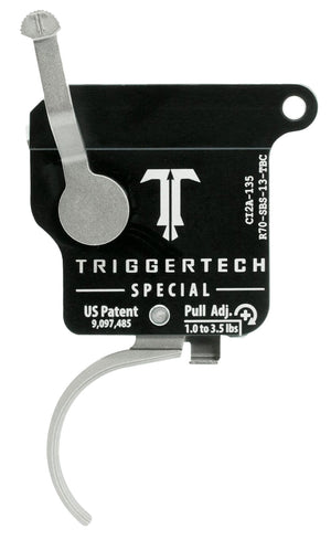 Triggertech (BLACK) TriggerTech R70SBS13TBC Special Single-Stage Traditional Curved Trigger with 1-3.50 lbs Draw Weight for Remington 700 Right