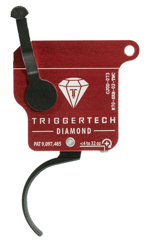 Triggertech (RED) TriggerTech R70SRB02TNC Diamond Without Bolt Release Single-Stage Traditional Curved Trigger with 0.30-2 lbs Draw Weight for Remington 700 Right
