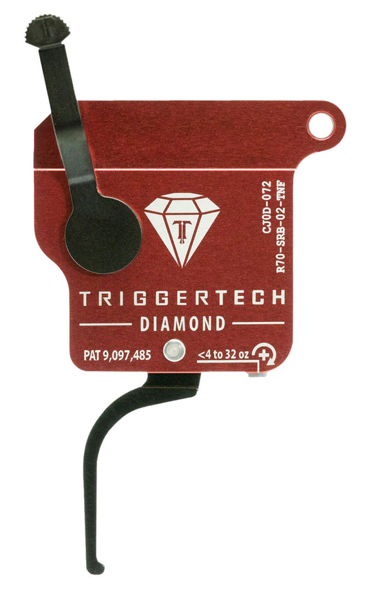 (RED) TriggerTech R70SRB02TNF Diamond Without Bolt Release Single-Stage Flat Trigger with 0.30-2 lbs Draw Weight for Remington 700 Right