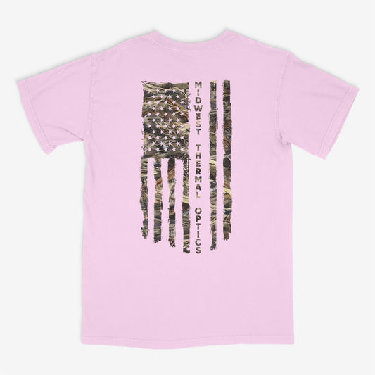 MTO Pink Camo Flag T Shirt