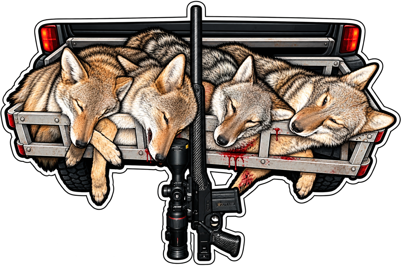 Midwest Thermal Optics Sticker 2.5" Vinyl Coyote Hunting Sticker