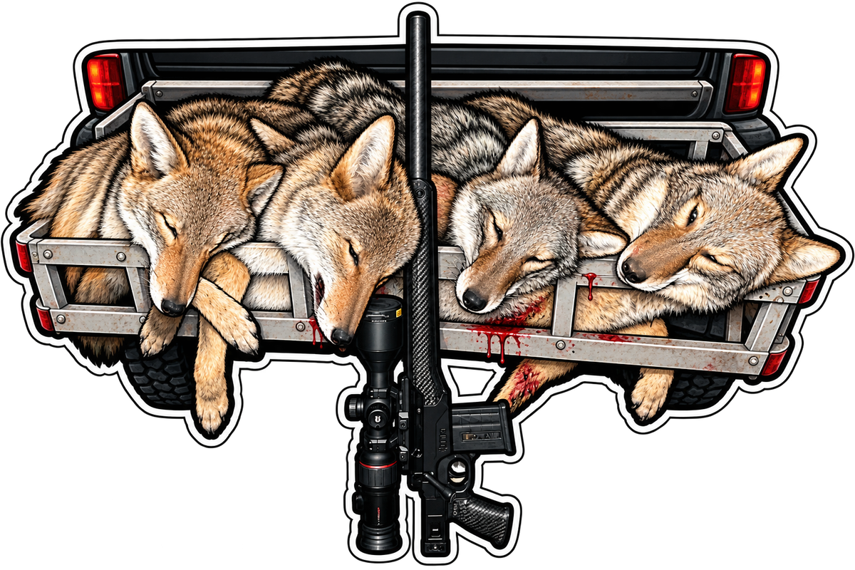 Midwest Thermal Optics Sticker 2.5" Vinyl Coyote Hunting Sticker