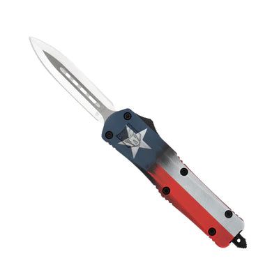 CobraTec CobraTec Knife - MEDIUM FS-3 CERAKOTE TEXAS FLAG - DAGGER NOT SERRATED