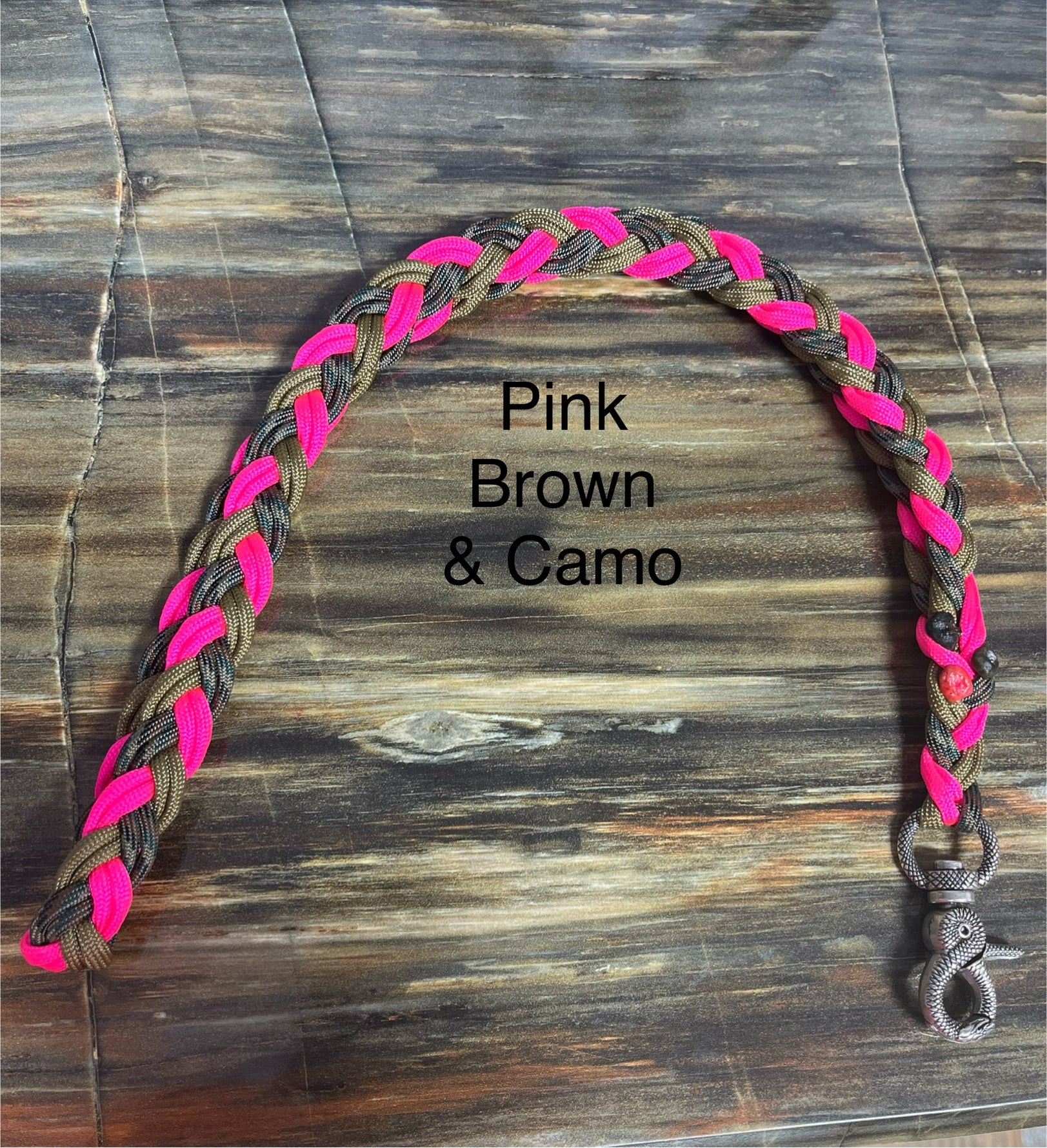 Life is Now Outdoors Life is Now Outdoors Paracord Remote or Scanner Lanyard Pink Brown & Camo
