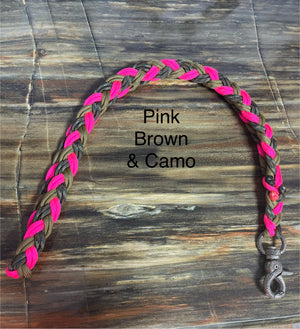 Life is Now Outdoors Life is Now Outdoors Paracord Remote or Scanner Lanyard Pink Brown & Camo