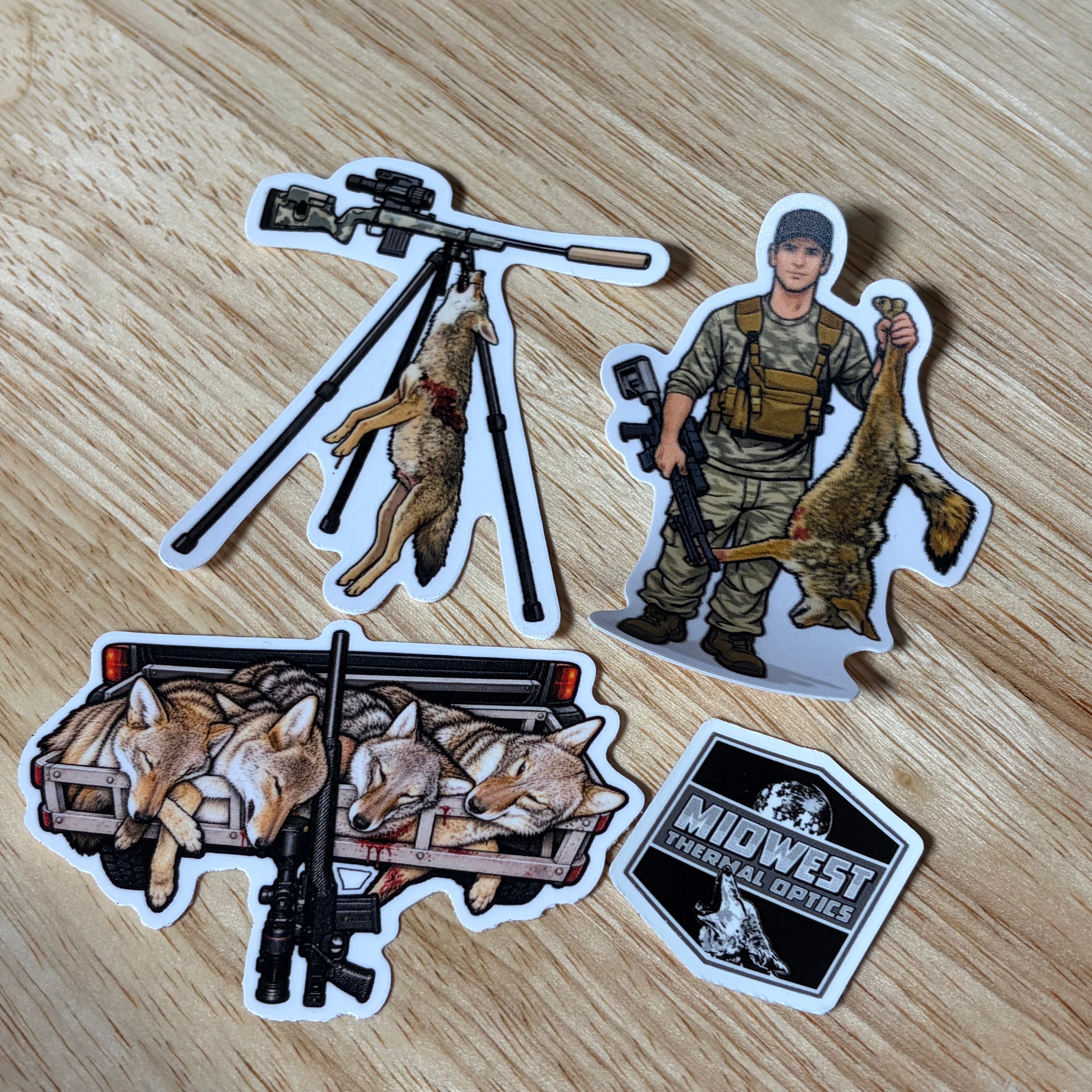 Midwest Thermal Optics Sticker Sticker Bundle - Scratch, water & sun resistant with Bombproof™ vinyl (4 pcs)