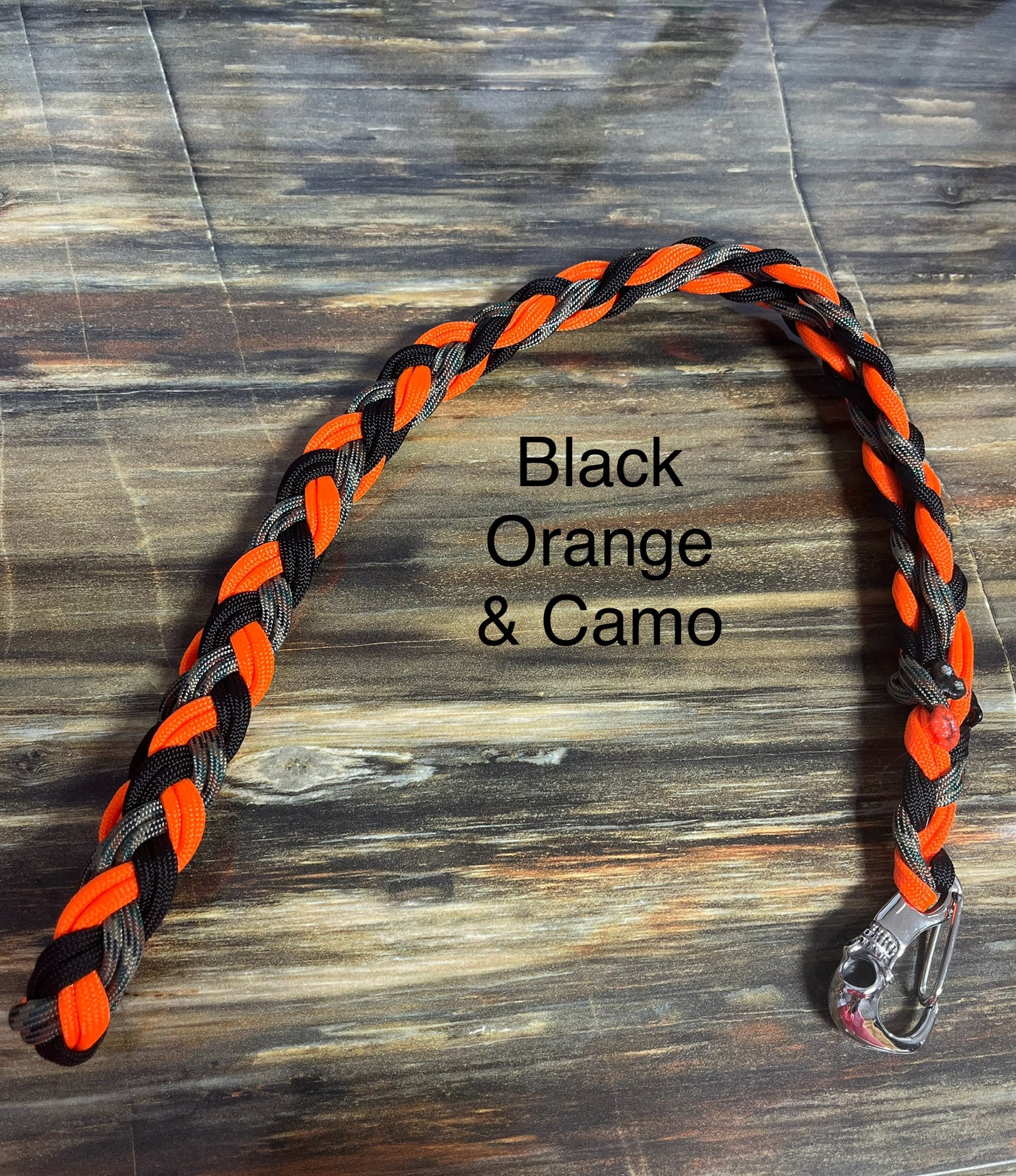 Life is Now Outdoors Life is Now Outdoors Paracord Remote or Scanner Lanyard Black Orange & Camo
