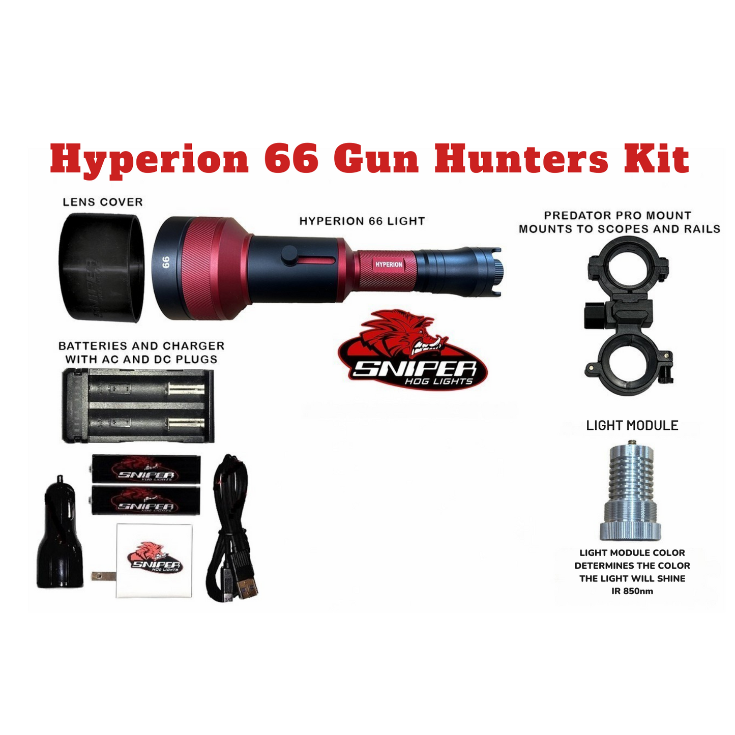 Sniper Hog Lights Hyperion 66 Gun Hunters Kit