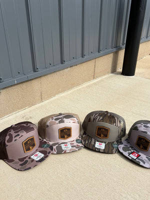 Midwest Thermal Optics Hat Richardson 168P Duck Camo 7-Panel Leather Patch Hat
