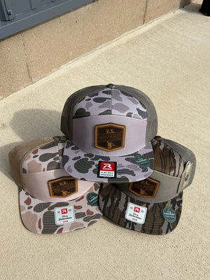 Midwest Thermal Optics Hat Richardson 168P Duck Camo 7-Panel Leather Patch Hat