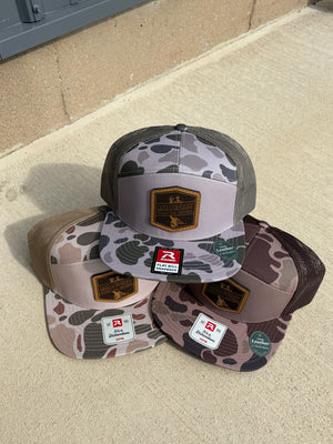 Midwest Thermal Optics Hat Richardson 168P Duck Camo 7-Panel Leather Patch Hat