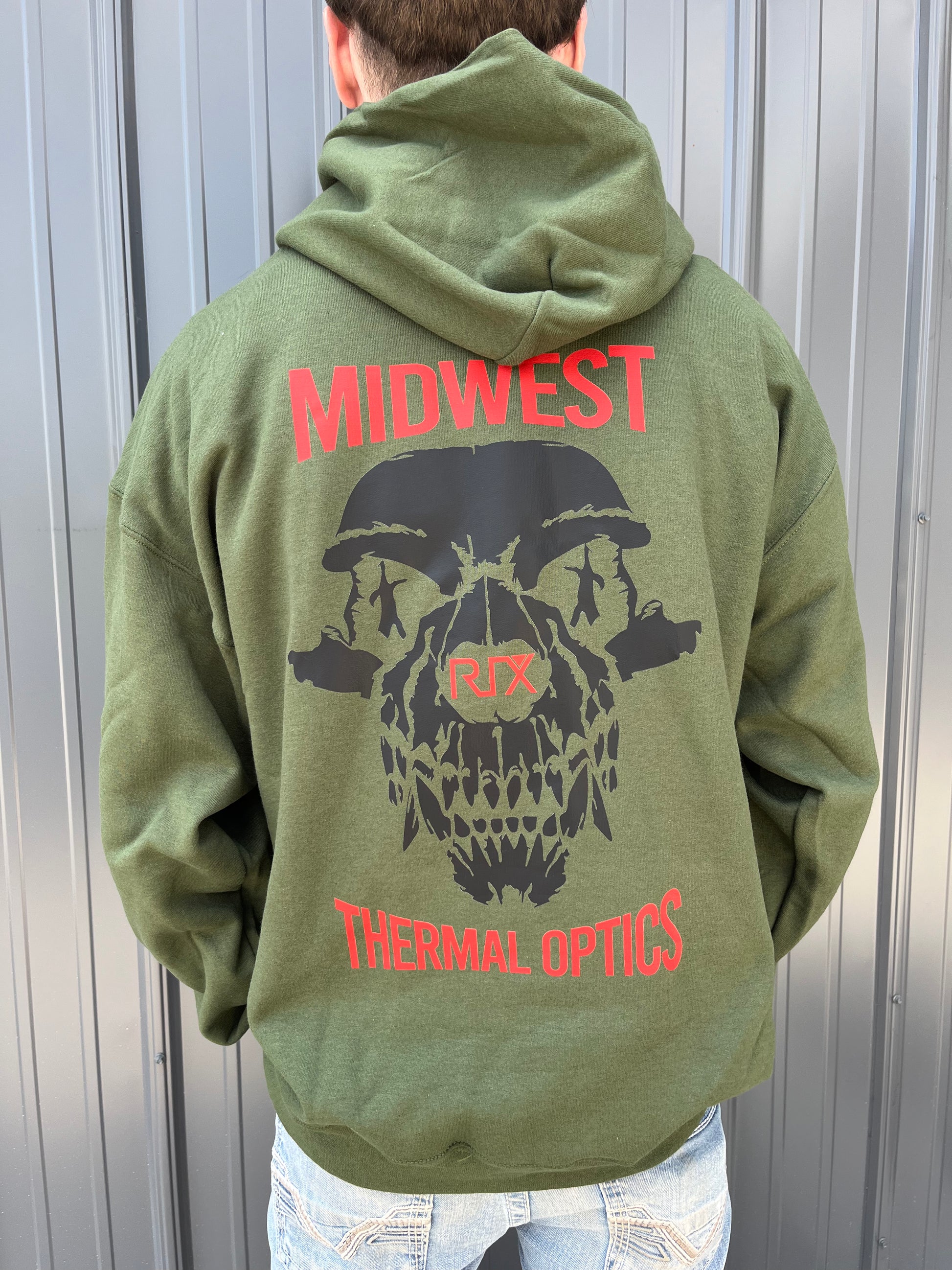 Midwest Thermal Optics SWEATSHIRT MTO RIX Optics Skull Hoodie