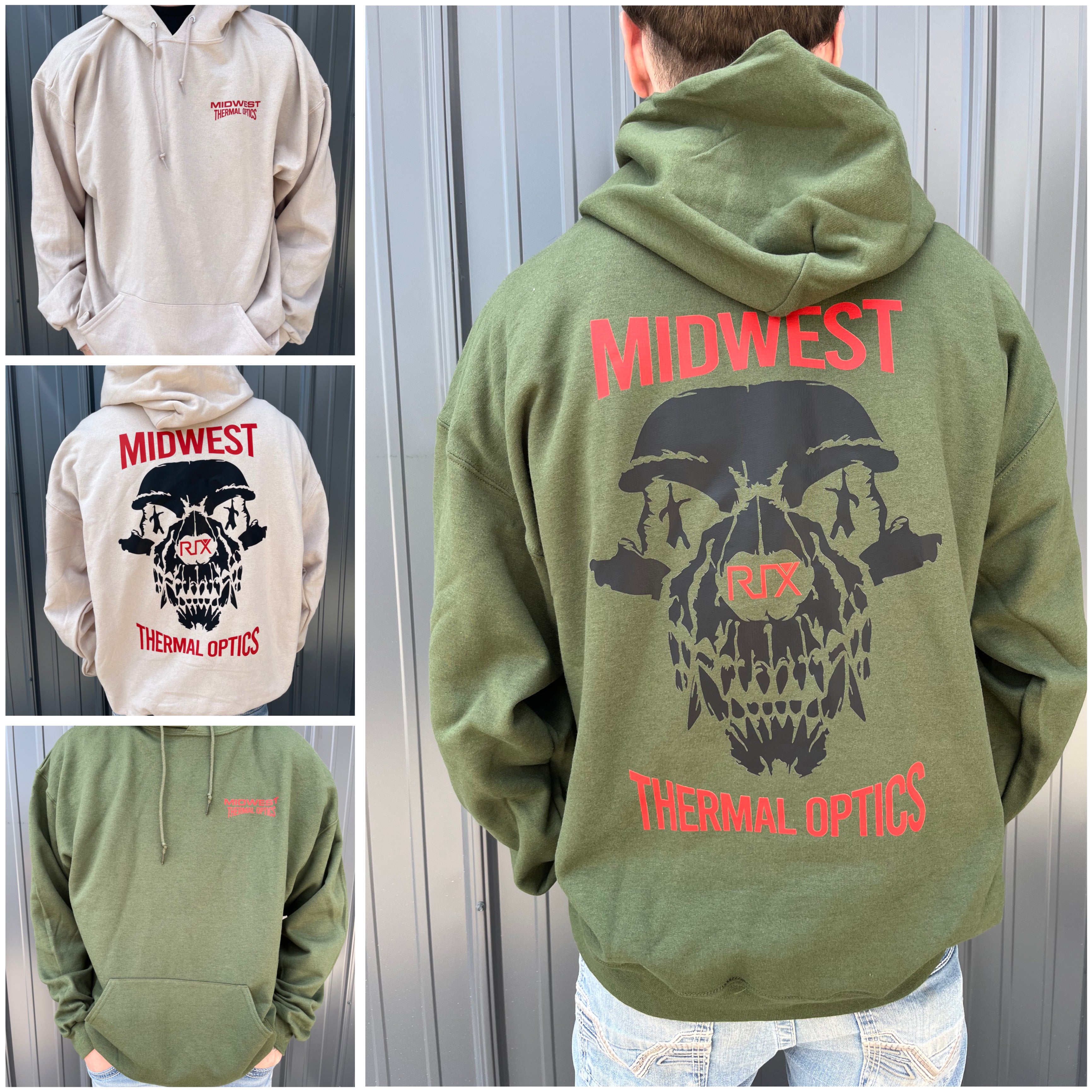 Midwest Thermal Optics SWEATSHIRT MTO RIX Optics Skull Hoodie
