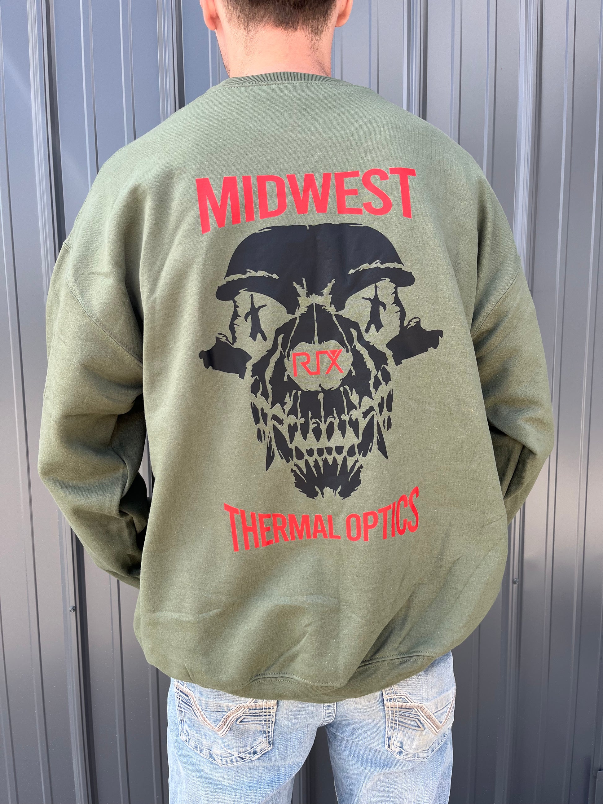 Midwest Thermal Optics MTO RIX Optics Skull Crewneck