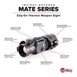 InfiRay Outdoor InfiRay Outdoor MATE 640 50mm Clip-On Thermal Weapon Sight