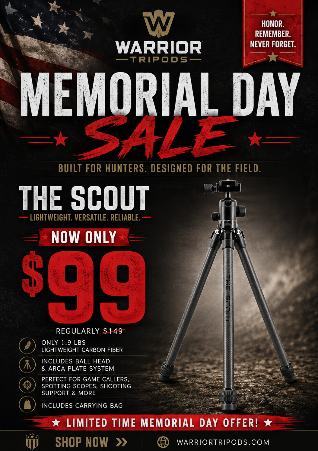 Warrior Tripods tripod The Scout Warrior Tripod