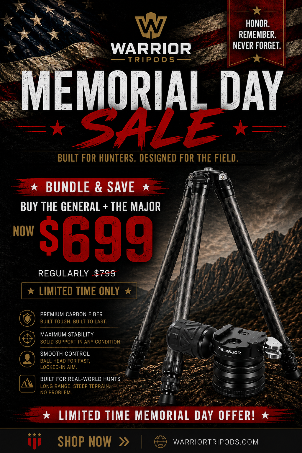 Warrior Tripods Tripod Warrior Tripods Memorial Day Sale Bundle