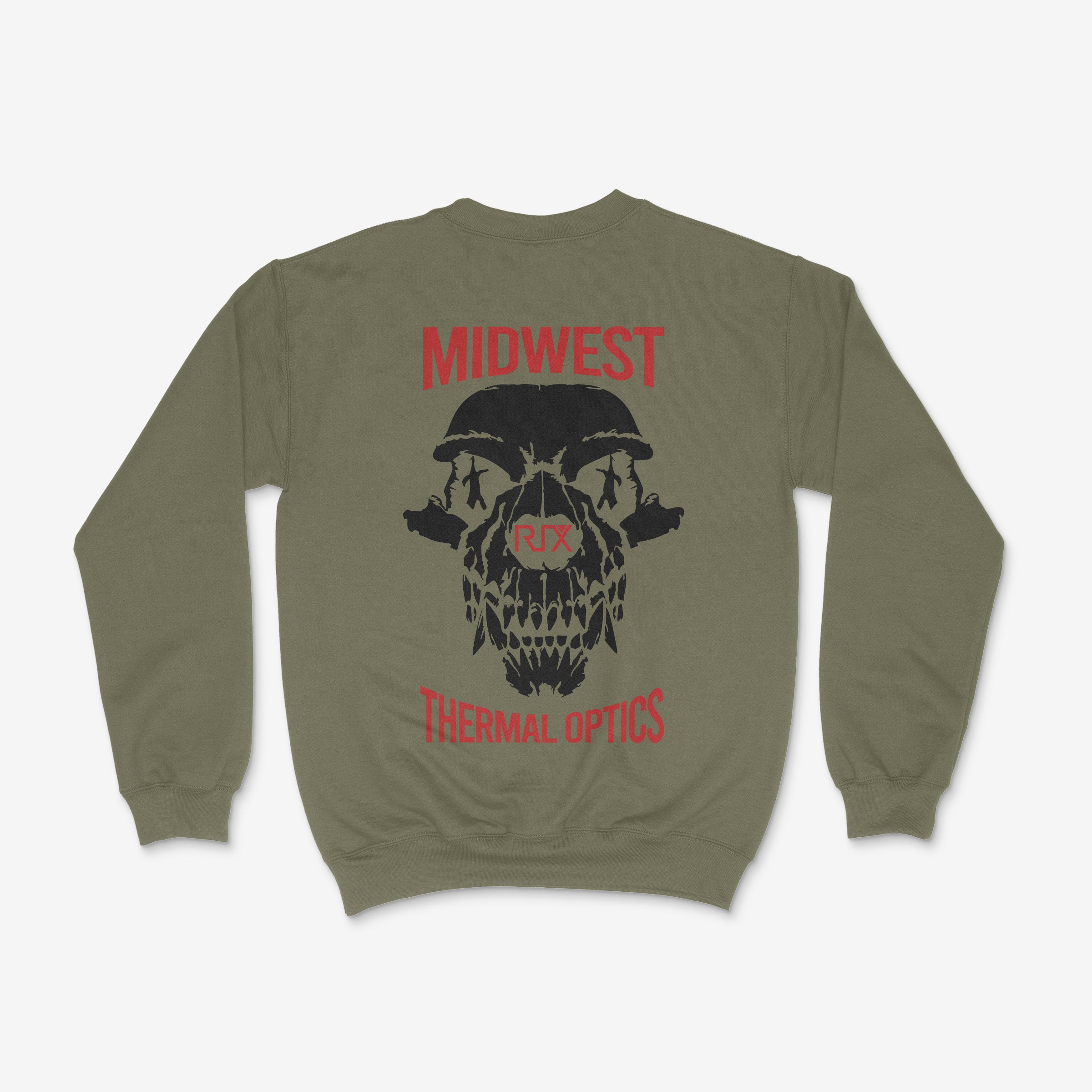 Midwest Thermal Optics New! MTO & RIX Optics Skull Crewneck Sweatshirt