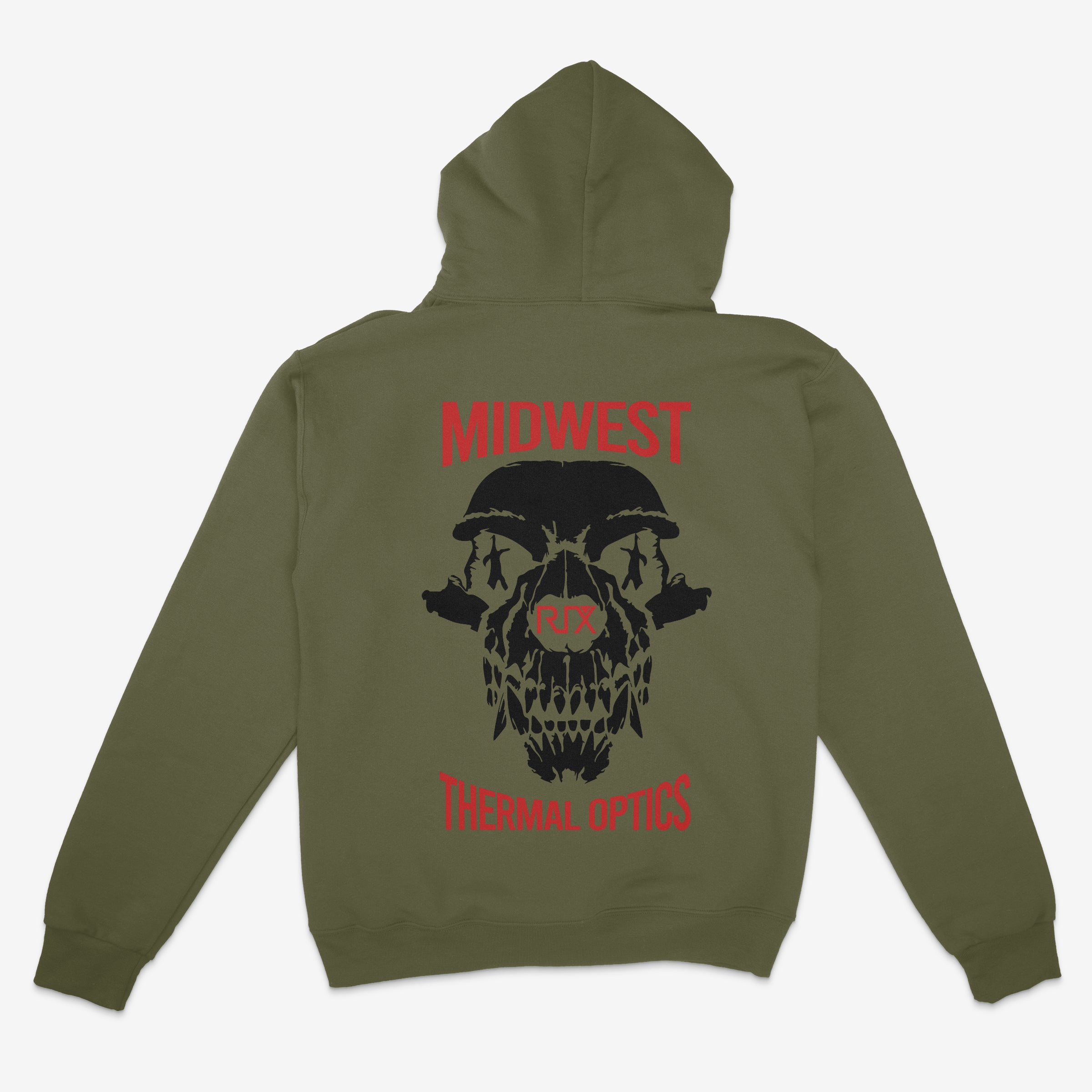 Midwest Thermal Optics SWEATSHIRT New! MTO & RIX Optics Skull Hoodie Sweatshirt