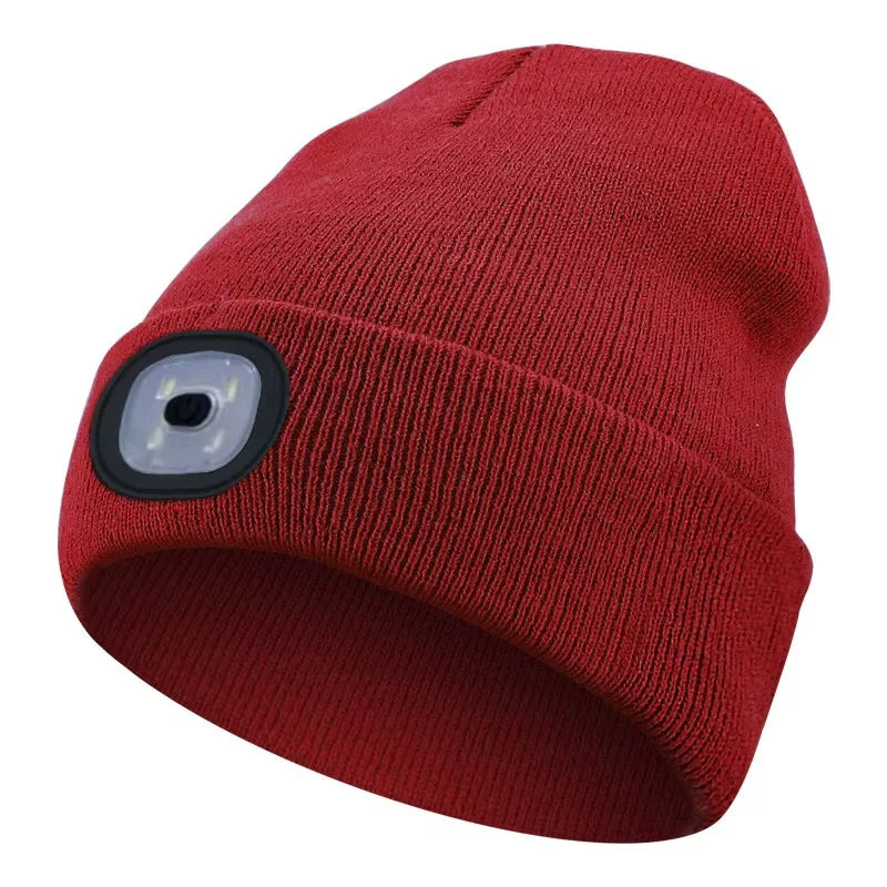 Midwest Thermal Optic Hat Midwest Thermal Optics LED Beanie – Rechargeable Lighted Winter Hat Red