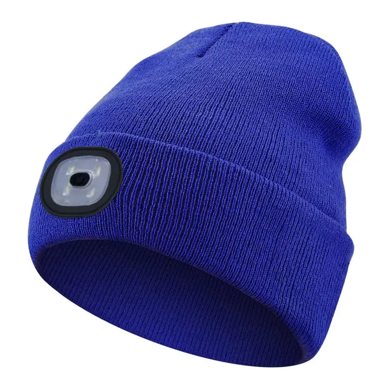 Midwest Thermal Optic Hat Midwest Thermal Optics LED Beanie – Rechargeable Lighted Winter Hat Blue