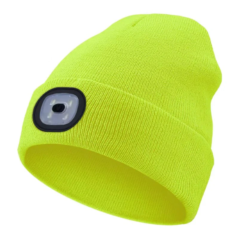 Midwest Thermal Optic Hat Midwest Thermal Optics LED Beanie – Rechargeable Lighted Winter Hat Yellow