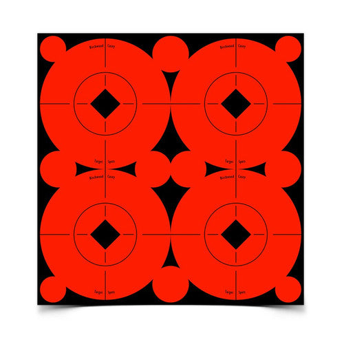 Birchwood Casey 33903 Target Spots Self-Adhesive Paper Black/Orange 3" Bullseye 40 Pack