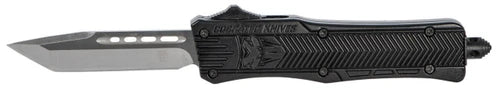 CobraTec Knives CTK1 Small 2.75 OTF Tanto Plain Black D2 Steel BladeBlack Aluminum Handle Features Glass Breaker Includes Pocket Clip / Tanto Not Serrated